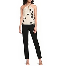Reiss Jacquard Printed Beaded Halter Neck Coordinating Top