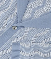 Reiss Johnny Wavy Stripe Short Sleeve Woven Shirt