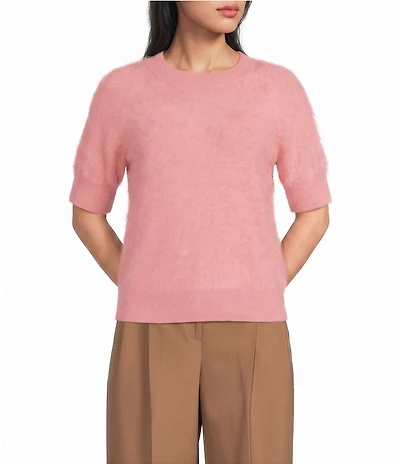 Reiss Julia Short Sleeve Brushed Cashmere Sweater