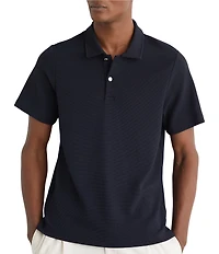 Reiss Kennedy Textured Short Sleeve Polo Shirt