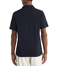 Reiss Kennedy Textured Short Sleeve Polo Shirt