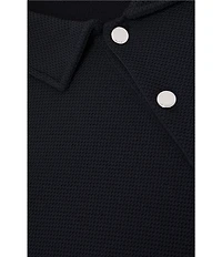 Reiss Kennedy Textured Short Sleeve Polo Shirt