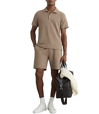 Reiss Kennedy Textured Short Sleeve Polo Shirt