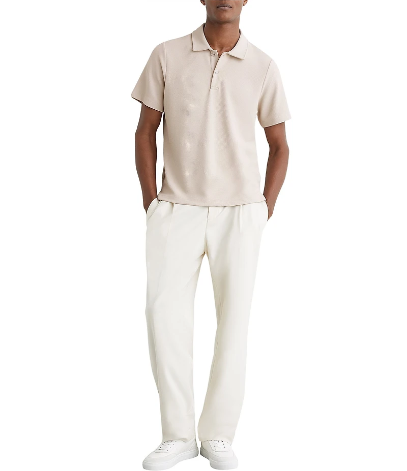Reiss Kennedy Textured Short Sleeve Polo Shirt