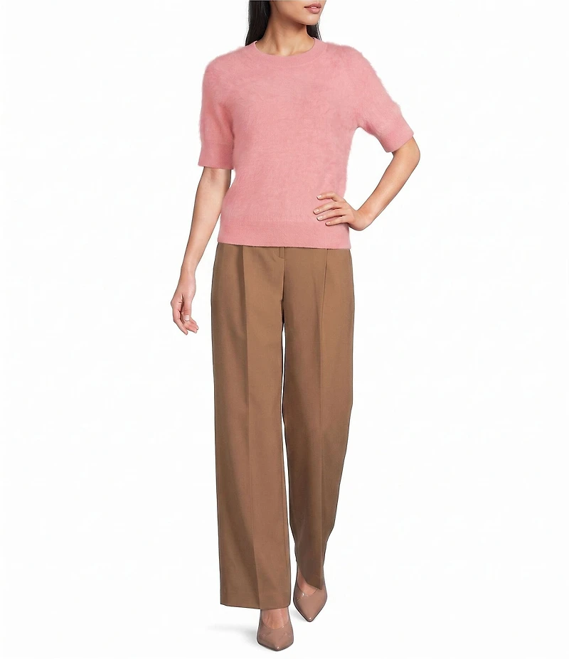 Reiss Luna High-Rise Pleated Wide Leg Pants