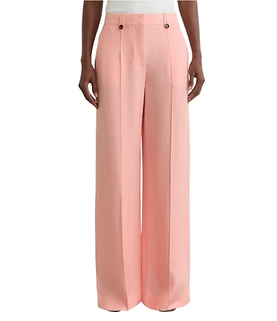 Reiss Magda Mid Rise Wide Leg Suit Trouser Pants