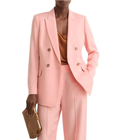 Reiss Magda Peak Lapel Long Sleeve Double-Breasted Suit Jacket