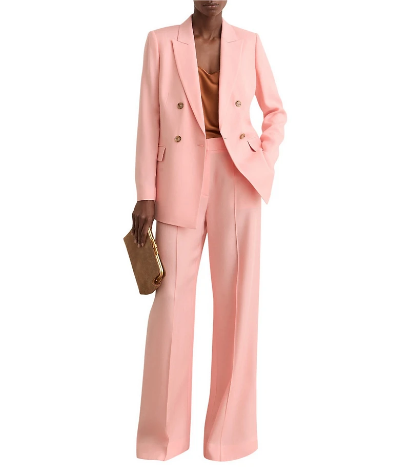 Reiss Magda Peak Lapel Long Sleeve Double-Breasted Suit Jacket