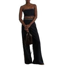 Reiss Mila Rick Rack Contrast Cropped Coordinating Top