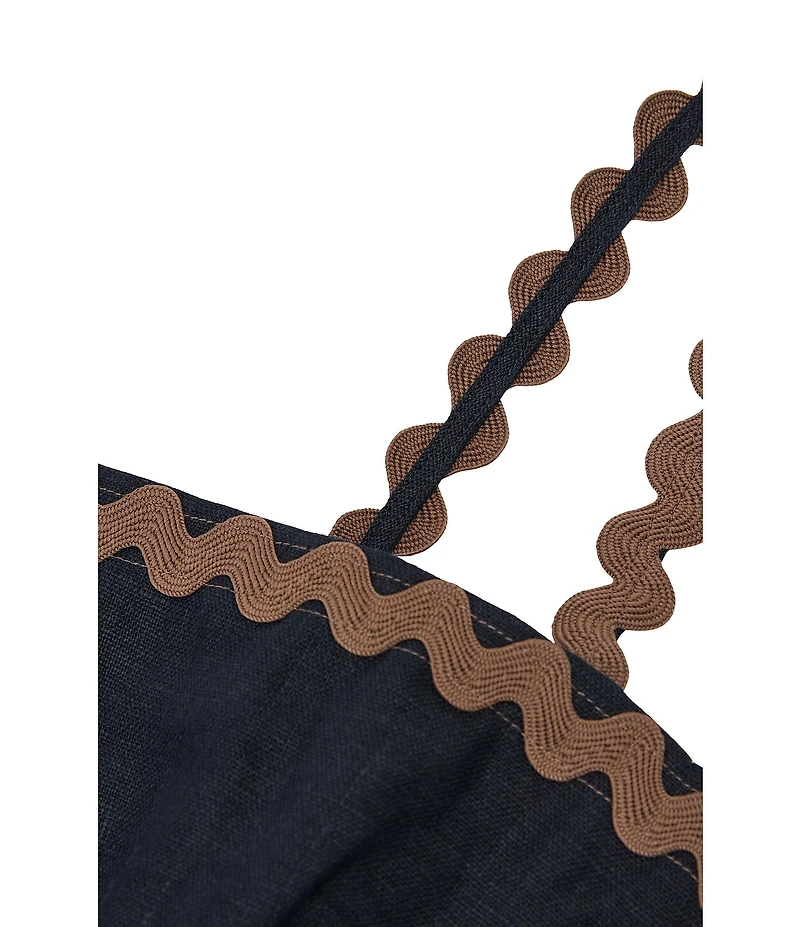 Reiss Mila Rick Rack Contrast Cropped Coordinating Top