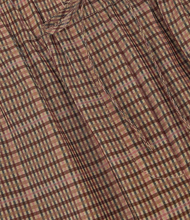 Reiss Minnie Neutral Check Wide Leg Trouser Pants