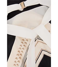 Reiss Myra Scarf Printed V-Neck Cut-Out Bust Sleeveless Maxi Dress