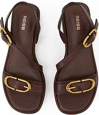 Reiss Nyla Leather Buckle Platform Sandals