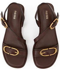 Reiss Nyla Leather Buckle Platform Sandals