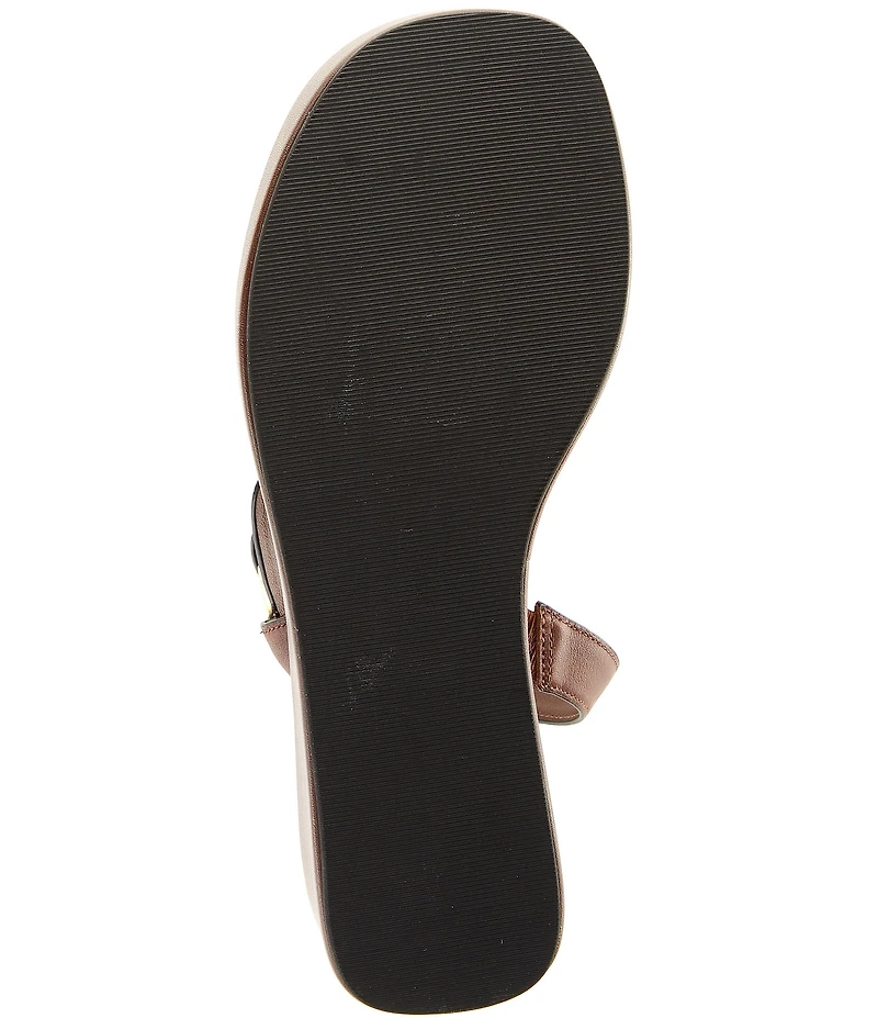 Reiss Nyla Leather Buckle Platform Sandals