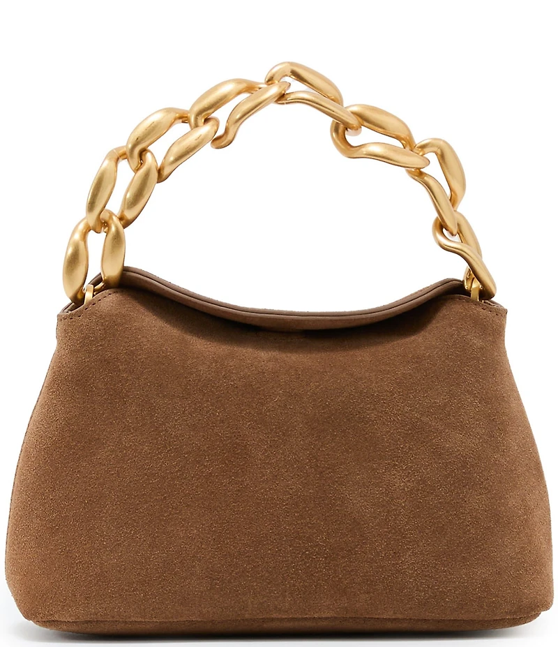 Reiss Peony Chain Grab Suede Mini Tote Bag