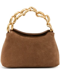 Reiss Peony Chain Grab Suede Mini Tote Bag