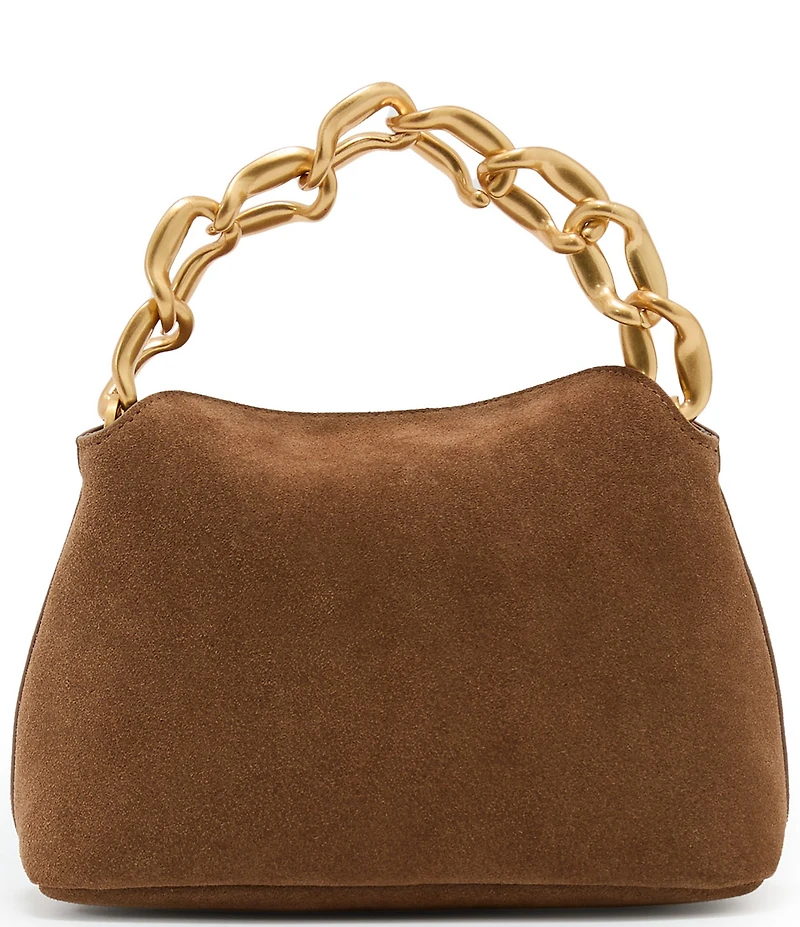 Reiss Peony Chain Grab Suede Mini Tote Bag