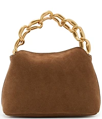 Reiss Peony Chain Grab Suede Mini Tote Bag