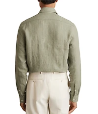 Reiss Ruban Linen Long Sleeve Woven Shirt