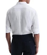Reiss Ruban Linen Long Sleeve Woven Shirt