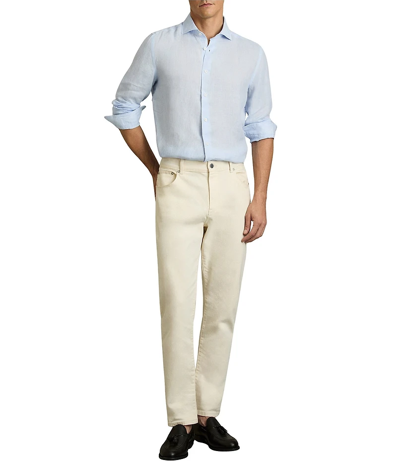 Reiss Ruban Linen Long Sleeve Woven Shirt