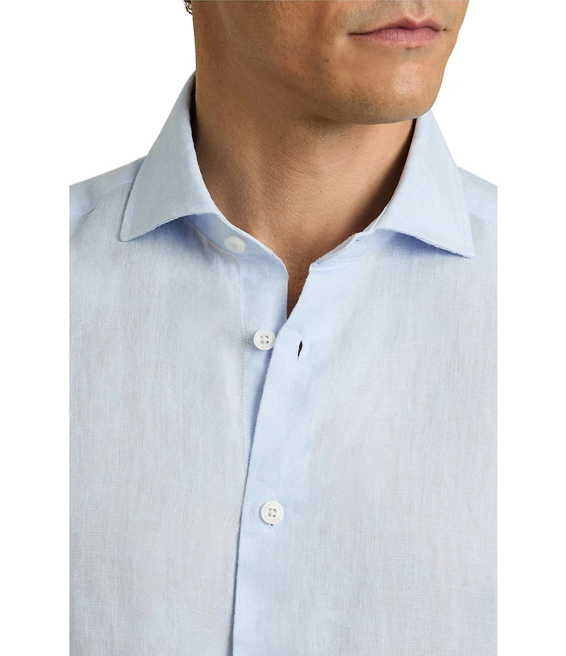 Reiss Ruban Linen Long Sleeve Woven Shirt