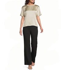 Reiss Silk Short Sleeve Top