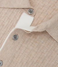 Reiss Slim Fit Era Textured Short Sleeve Polo Shirt