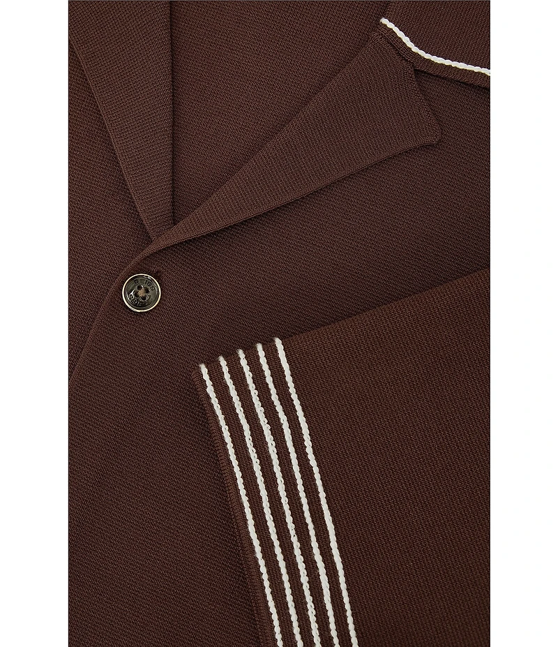 Reiss Solid Pipe Stitch Detail Short Sleeve Woven Shirt