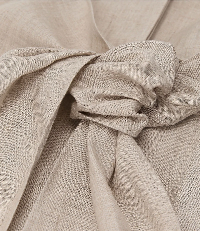 Reiss Tara Linen Woven Linen Halter Peak Collar Sleeveless A-Line Midi Dress