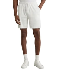 Reiss Textured Solid 8#double; Inseam Shorts