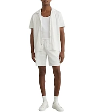 Reiss Textured Solid 8#double; Inseam Shorts