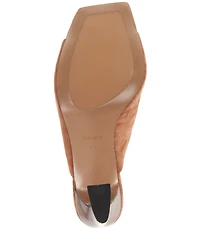 Reiss Tiffany Suede Square Toe Block Heel Dress Slide Sandals