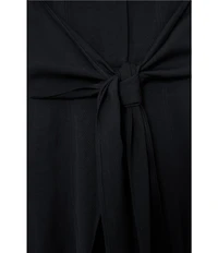 Reiss Tor Linen Blend Halter Neck Sleeveless Tie Wiast Fit & Flare Midi Dress