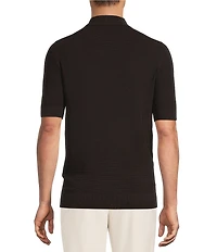Reiss Warren Basket-Stitch Short Sleeve Polo Shirt