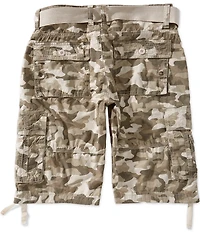 Request Jonah Belted Cargo 14#double; Inseam Camo Shorts