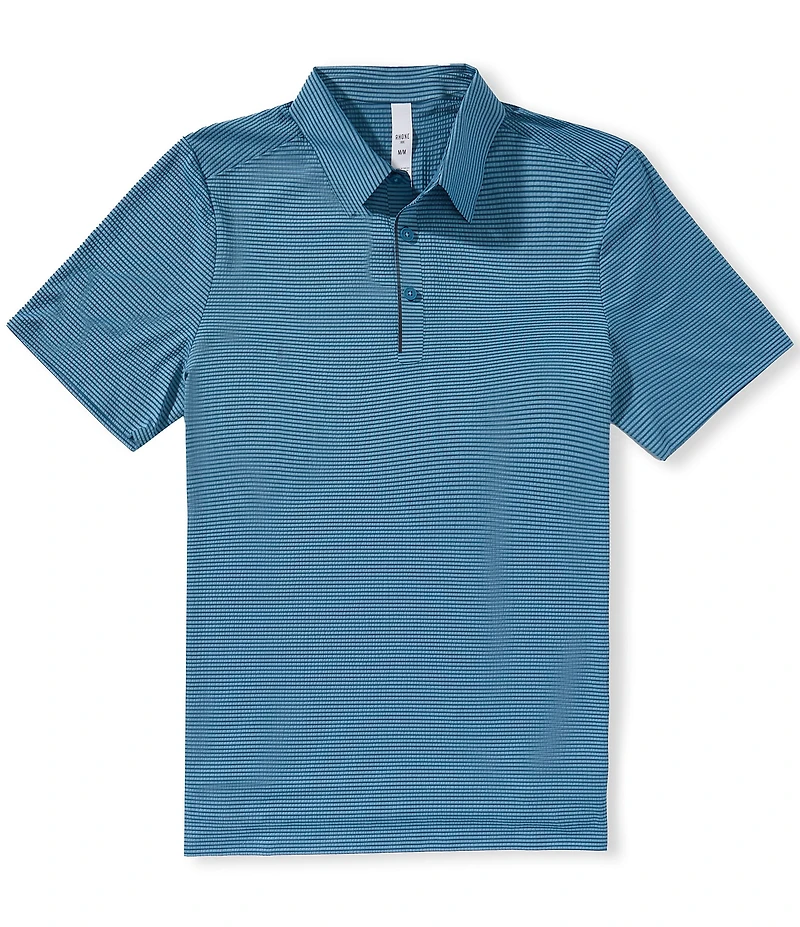 RHONE Approach Seersucker Tech Short Sleeve Polo Shirt