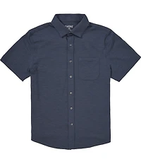 RHONE Commuter Seersucker Short Sleeve Woven Shirt