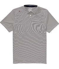 RHONE Commuter Slim Fit Performance Stretch Stripe Short Sleeve Polo Shirt
