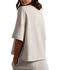RHONE DreamGlow™ Cooridnating Crew Neck Short Sleeve High-Low Hem Relaxed Tee