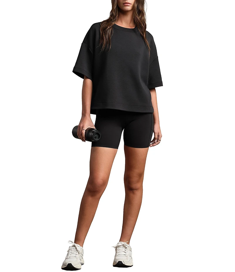 RHONE DreamGlow™ Cooridnating Crew Neck Short Sleeve High-Low Hem Relaxed Tee