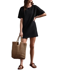 RHONE DreamGlow™ Crew Neck Short Sleeve Mini Day Dress