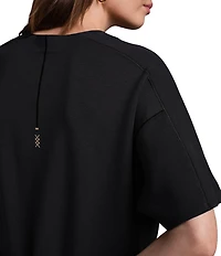 RHONE DreamGlow™ Crew Neck Short Sleeve Mini Day Dress