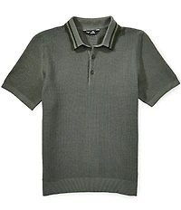 RHONE Fine Knit Short Sleeve Sweater Polo Shirt