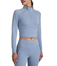 RHONE Heather Revive™ Mock Neck 1/4 Zip Long Sleeve Coordinating Pullover