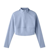 RHONE Heather Revive™ Mock Neck 1/4 Zip Long Sleeve Coordinating Pullover