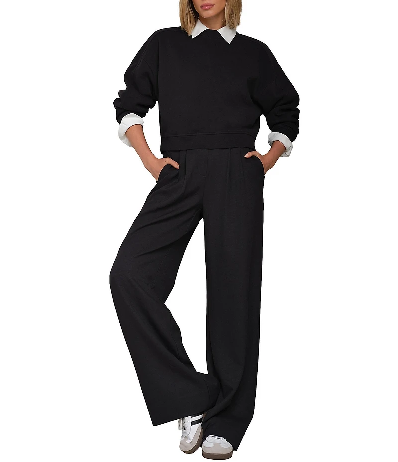 RHONE Horizon High Rise Wide Leg Trouser Pants