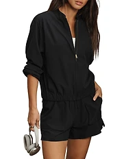 RHONE Mirage Collared Long Sleeve Zip-Up Jacket