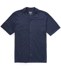 RHONE Palms Camp Collar Short Sleeve Woven Shirt
